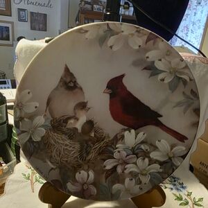 Vintage 1989 "Morning Seranade" By Lena Liu Decorative Plate Ceramic Art ONLY